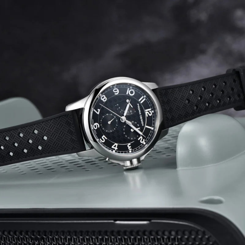 Pagani Design PD-1780 Men’s Quartz Watch – VH88 Movement, Ceramic Bezel, Sapphire Crystal, 100M Water Resistant
