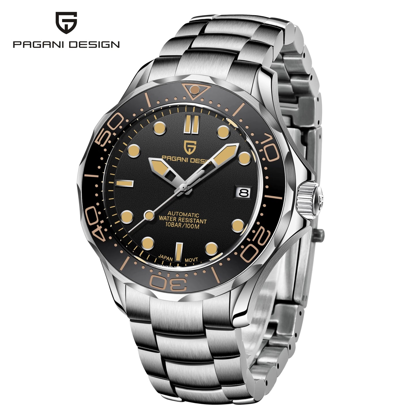 Pagani Design PD-1667 Men’s Automatic Watch – Ceramic Bezel, Sapphire Crystal, 100M Water Resistant