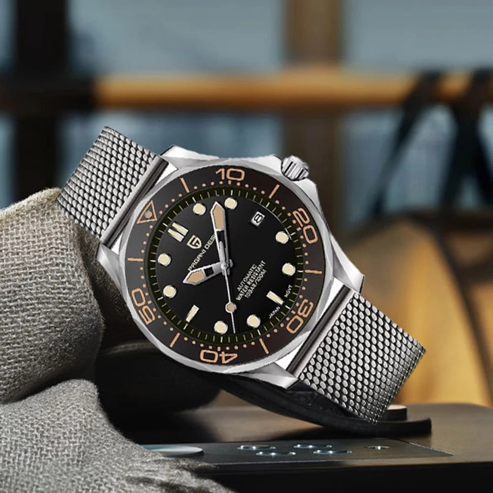 Pagani Design PD-1667 Men’s Automatic Watch – Ceramic Bezel, Sapphire Crystal, 100M Water Resistant