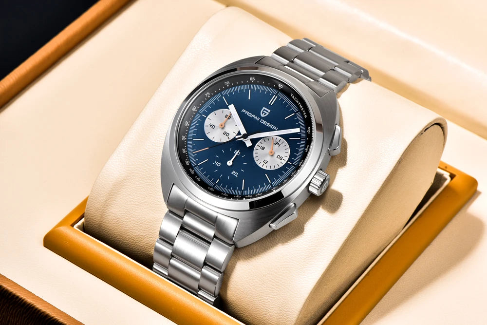 Pagani Design Men’s Quartz Chronograph Watch – Japan VK63 Movement, Sapphire Crystal, 100M Water Resistant