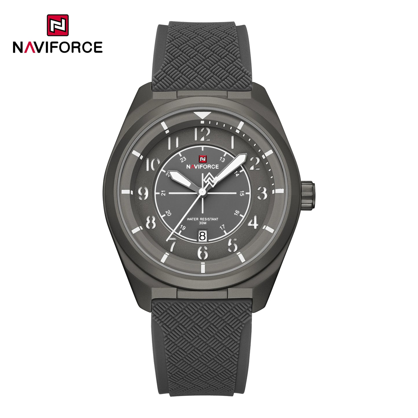 NAVIFORCE NF9281T Men's Quartz Watch – Tactical Style, Shockproof, 30M Waterproof, Silicone Strap