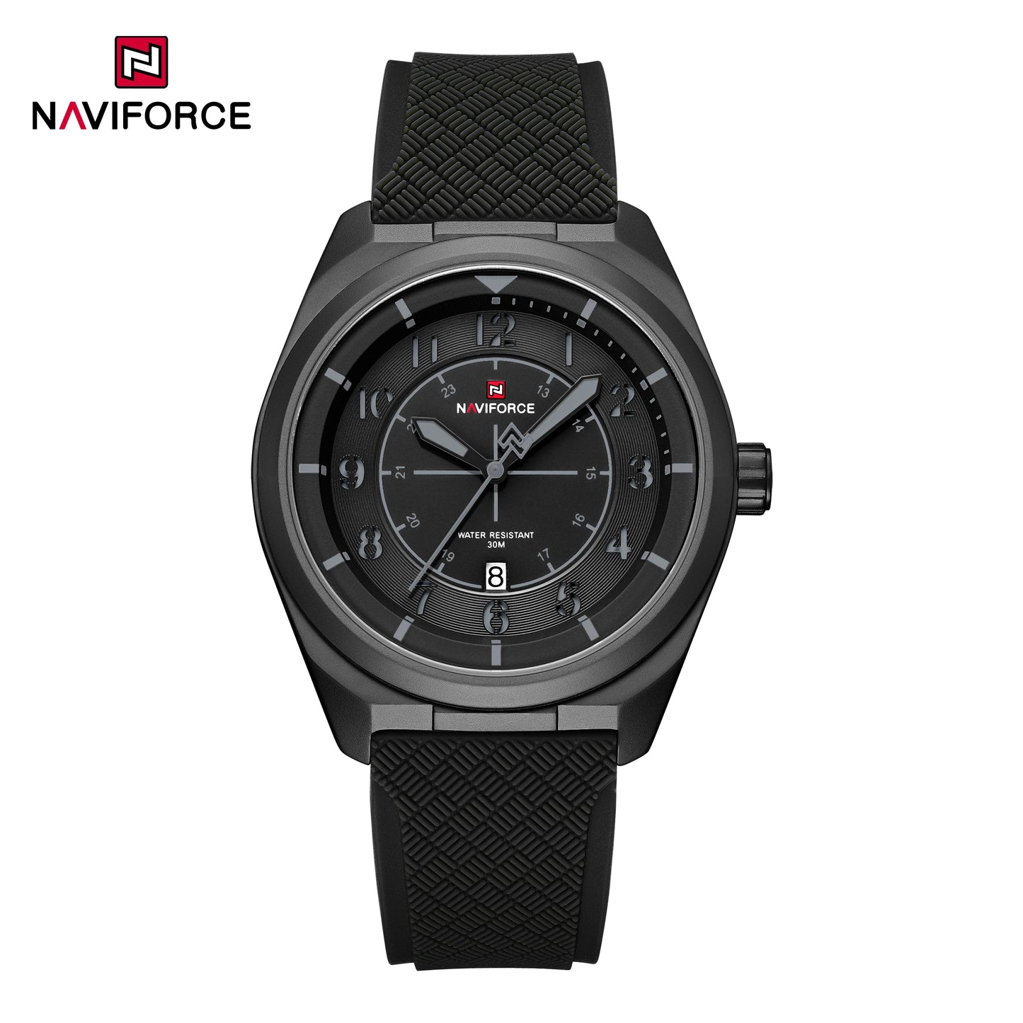 NAVIFORCE NF9281T Men's Quartz Watch – Tactical Style, Shockproof, 30M Waterproof, Silicone Strap
