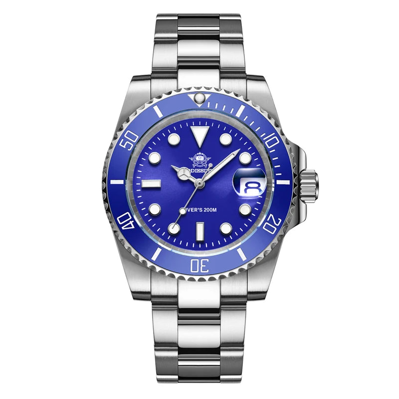 ADDIESDIVE Men’s Quartz Watch – Business & Sport, Waterproof, Stainless Steel
