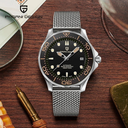Pagani Design PD-1667 Men’s Automatic Watch – Ceramic Bezel, Sapphire Crystal, 100M Water Resistant