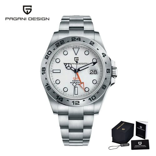Pagani Design PD-1682 Men’s and woman's GMT Automatic Watch – 42mm Vintage, Sapphire Crystal, 100M Water Resistant