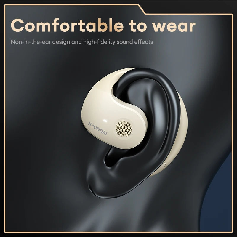 HYUNDAI HY-T26 Pro OWS auriculares con gancho para la oreja llamada HD auriculares Bluetooth batería de larga duración auriculares inalámbricos de música deportiva con micrófono