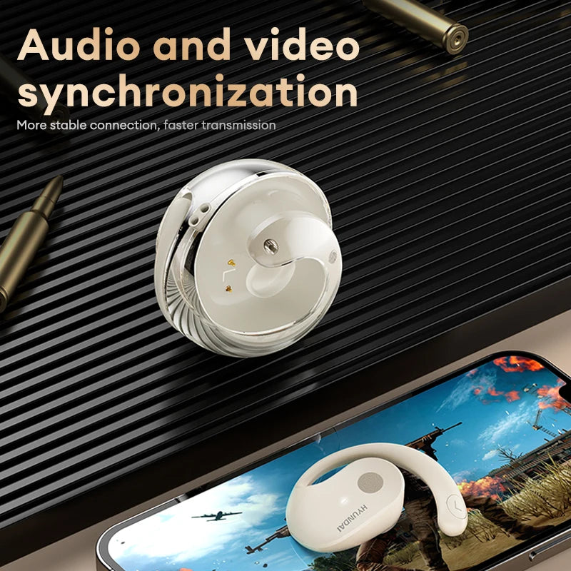 HYUNDAI HY-T26 Pro OWS auriculares con gancho para la oreja llamada HD auriculares Bluetooth batería de larga duración auriculares inalámbricos de música deportiva con micrófono