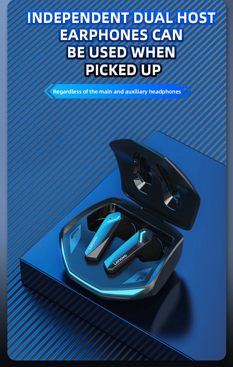 Lenovo GM2 Pro TWS inalámbrico Bluetooth V5.3 auriculares HD llamada baja latencia auriculares modo Dual música Gaming auriculares GM2PRO