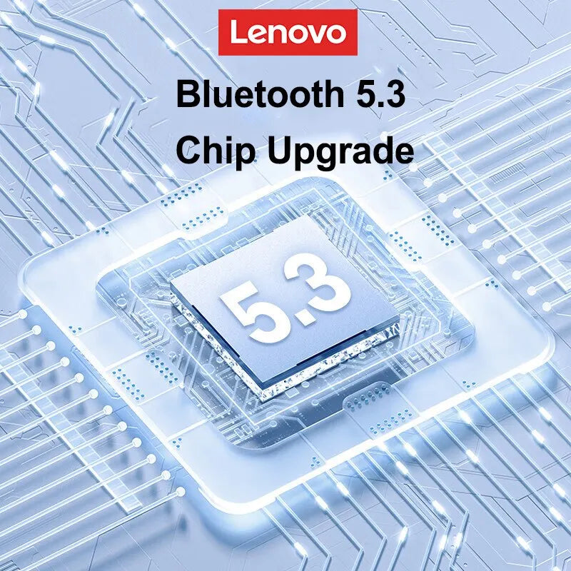 Lenovo-auriculares inalámbricos LP40 Plus, cascos con Bluetooth, reducción de ruido, 230mAh, HiFi estéreo, deportivos, con micrófono