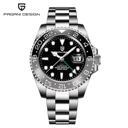 Pagani Design PD-1662 Men’s GMT Mechanical Watch – 40mm Sports, Sapphire Crystal, 100M Water Resistant