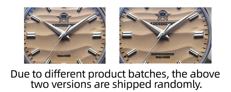 ADDIESDIVE AD2030 Men’s Quartz Dress Watch – 3D Sand Dial, 100M Water Resistant, Stainless Steel