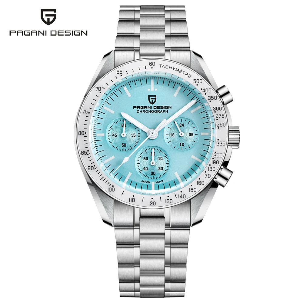Pagani Design PD-1701B V5 Men’s Chronograph Watch – Moonwatch Tribute, Sapphire Crystal, 100M Water Resistant