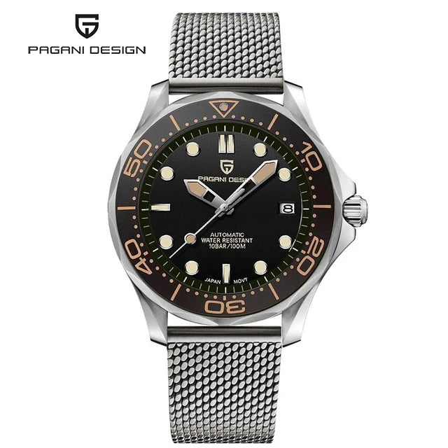 Pagani Design PD-1667 Men’s Automatic Watch – Ceramic Bezel, Sapphire Crystal, 100M Water Resistant