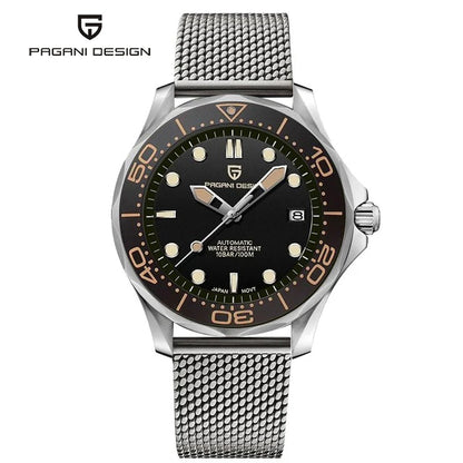 Pagani Design PD-1667 Men’s Automatic Watch – Ceramic Bezel, Sapphire Crystal, 100M Water Resistant