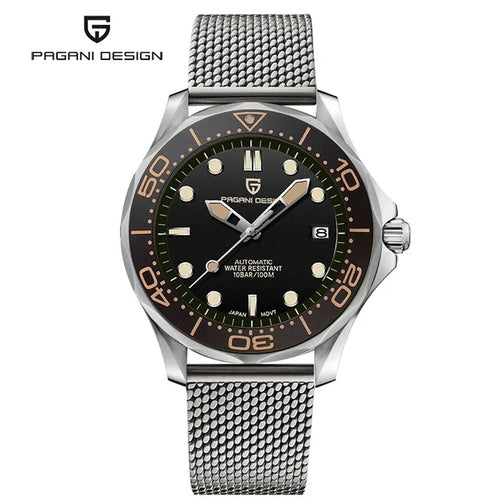 Pagani Design PD-1667 Men’s Automatic Watch – Ceramic Bezel, Sapphire Crystal, 100M Water Resistant