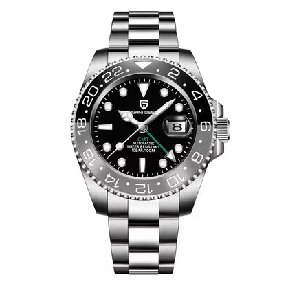Pagani Design PD-1662 Men’s GMT Automatic Watch – 40mm, Sapphire Crystal, 100M Water Resistant