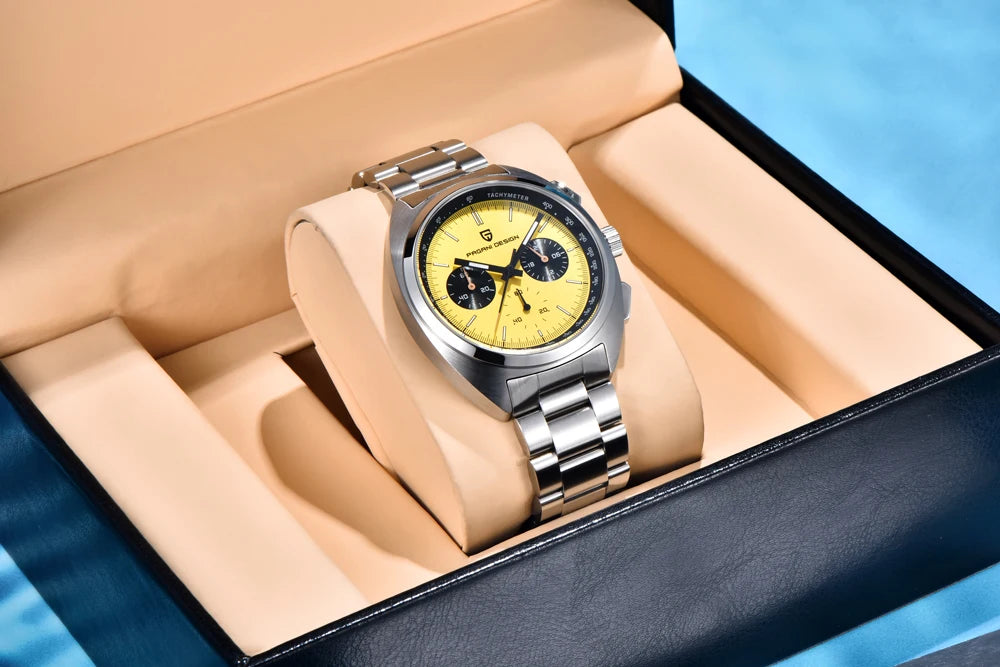 Pagani Design Men’s Quartz Chronograph Watch – Japan VK63 Movement, Sapphire Crystal, 100M Water Resistant