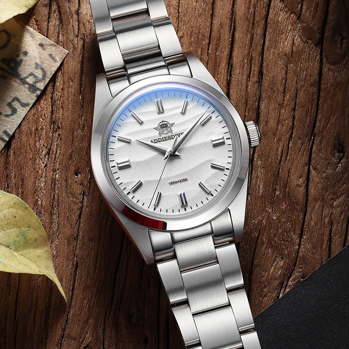 ADDIESDIVE AD2030 Quartz Dress Watch – 3D Sand Dial