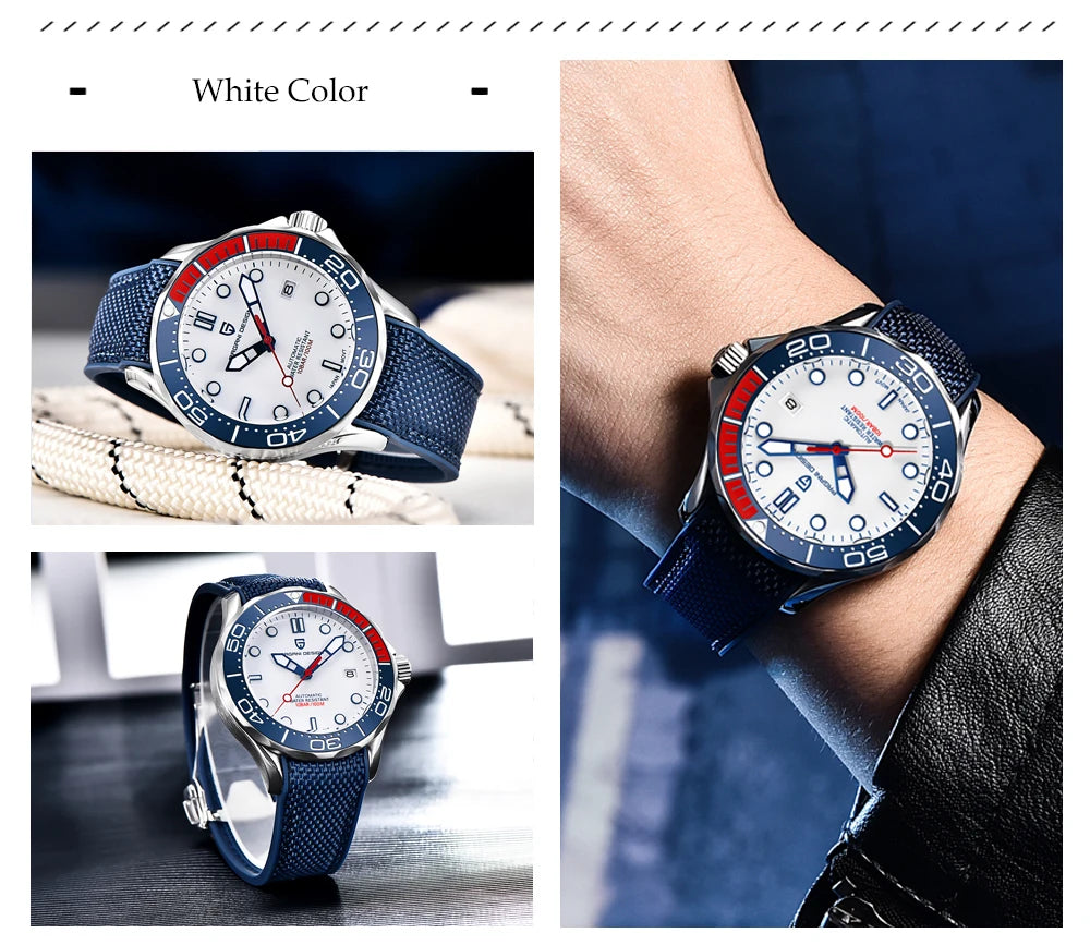 Pagani Design PD-1667 Men’s Automatic Watch – Ceramic Bezel, Sapphire Crystal, 100M Water Resistant