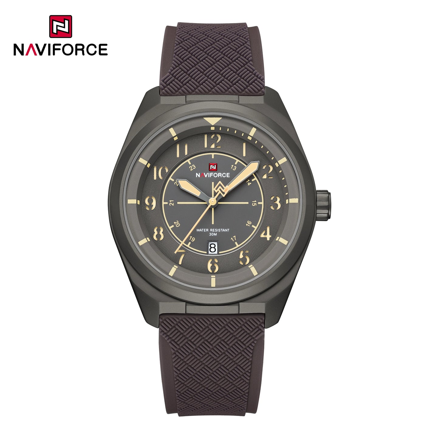 NAVIFORCE NF9281T Men's Quartz Watch – Tactical Style, Shockproof, 30M Waterproof, Silicone Strap