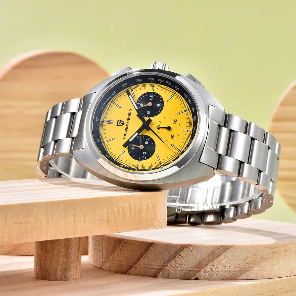 Pagani Design Men’s Quartz Chronograph Watch – Japan VK63 Movement, Sapphire Crystal, 100M Water Resistant