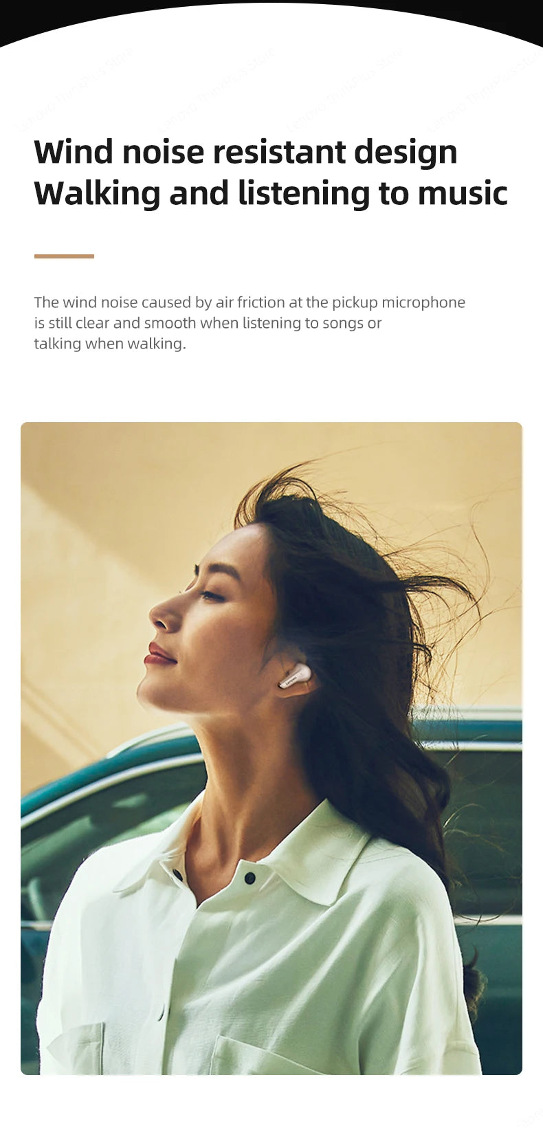 Lenovo-auriculares inalámbricos con Bluetooth LP5 100% originales, cascos de música HiFi con micrófono, deportivos, resistentes al agua, novedad de 2021