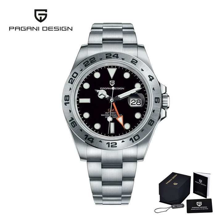 Pagani Design PD-1682 GMT Automatic Watch – Vintage, Sapphire Crystal