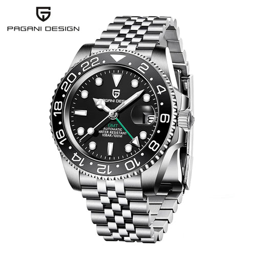 Pagani Design PD-1662 Men’s GMT Mechanical Watch – 40mm Sports, Sapphire Crystal, 100M Water Resistant
