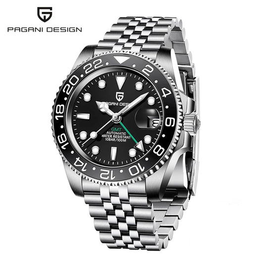 Pagani Design PD-1662 Men’s GMT Mechanical Watch – 40mm Sports, Sapphire Crystal, 100M Water Resistant