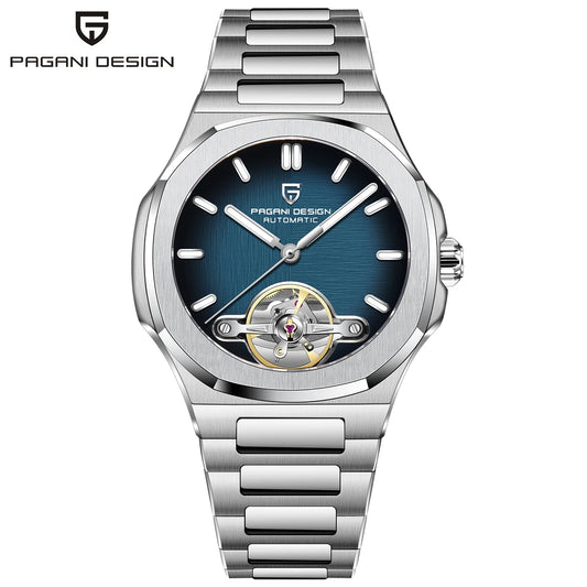 PAGANI DESIGN New Mechanical Hollow-Out Tourbillon Men's and woman's Watch Sport Elegant Sapphire Waterproof Watch Japan Movt 316L Steel Clock