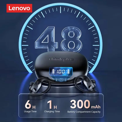 Nuevos auriculares deportivos Lenovo LP75 TWS, auriculares inalámbricos Bluetooth 5,3, auriculares estéreo HiFi resistentes al agua con reducción de ruido y micrófonos