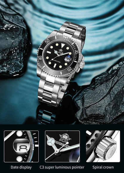 ADDIESDIVE Men’s Quartz Watch – Business & Sport, Waterproof, Stainless Steel