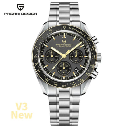 Pagani Design PD-1701B V5 Men’s Chronograph Watch – Moonwatch Tribute, Sapphire Crystal, 100M Water Resistant