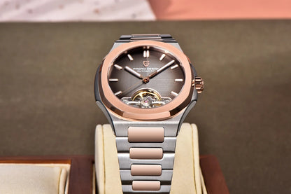 PAGANI DESIGN New Mechanical Hollow-Out Tourbillon Men's and woman's Watch Sport Elegant Sapphire Waterproof Watch Japan Movt 316L Steel Clock