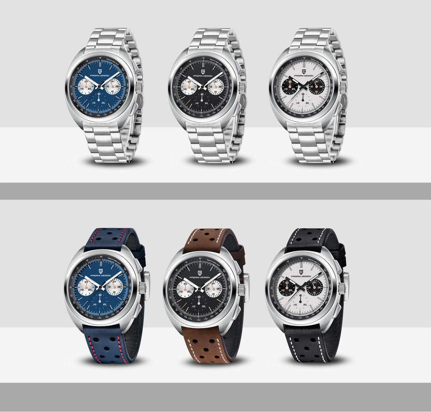 Pagani Design Men’s Quartz Chronograph Watch – Japan VK63 Movement, Sapphire Crystal, 100M Water Resistant