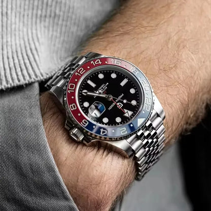 Pagani Design PD-1662 Men’s GMT Automatic Watch – 40mm, Sapphire Crystal, 100M Water Resistant