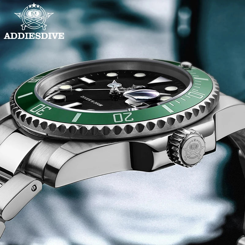 ADDIESDIVE Men’s Quartz Watch – Business & Sport, Waterproof, Stainless Steel