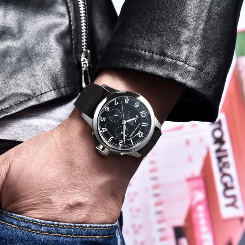 Pagani Design PD-1780 Men’s Quartz Watch – VH88 Movement, Ceramic Bezel, Sapphire Crystal, 100M Water Resistant
