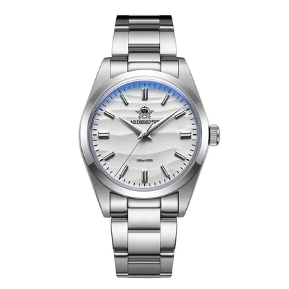 ADDIESDIVE AD2030 Men’s Quartz Dress Watch – 3D Sand Dial, 100M Water Resistant, Stainless Steel
