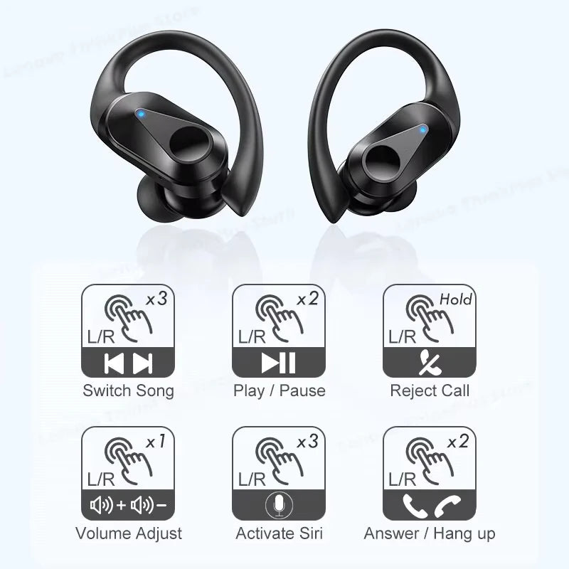 Nuevos auriculares deportivos Lenovo LP75 TWS, auriculares inalámbricos Bluetooth 5,3, auriculares estéreo HiFi resistentes al agua con reducción de ruido y micrófonos
