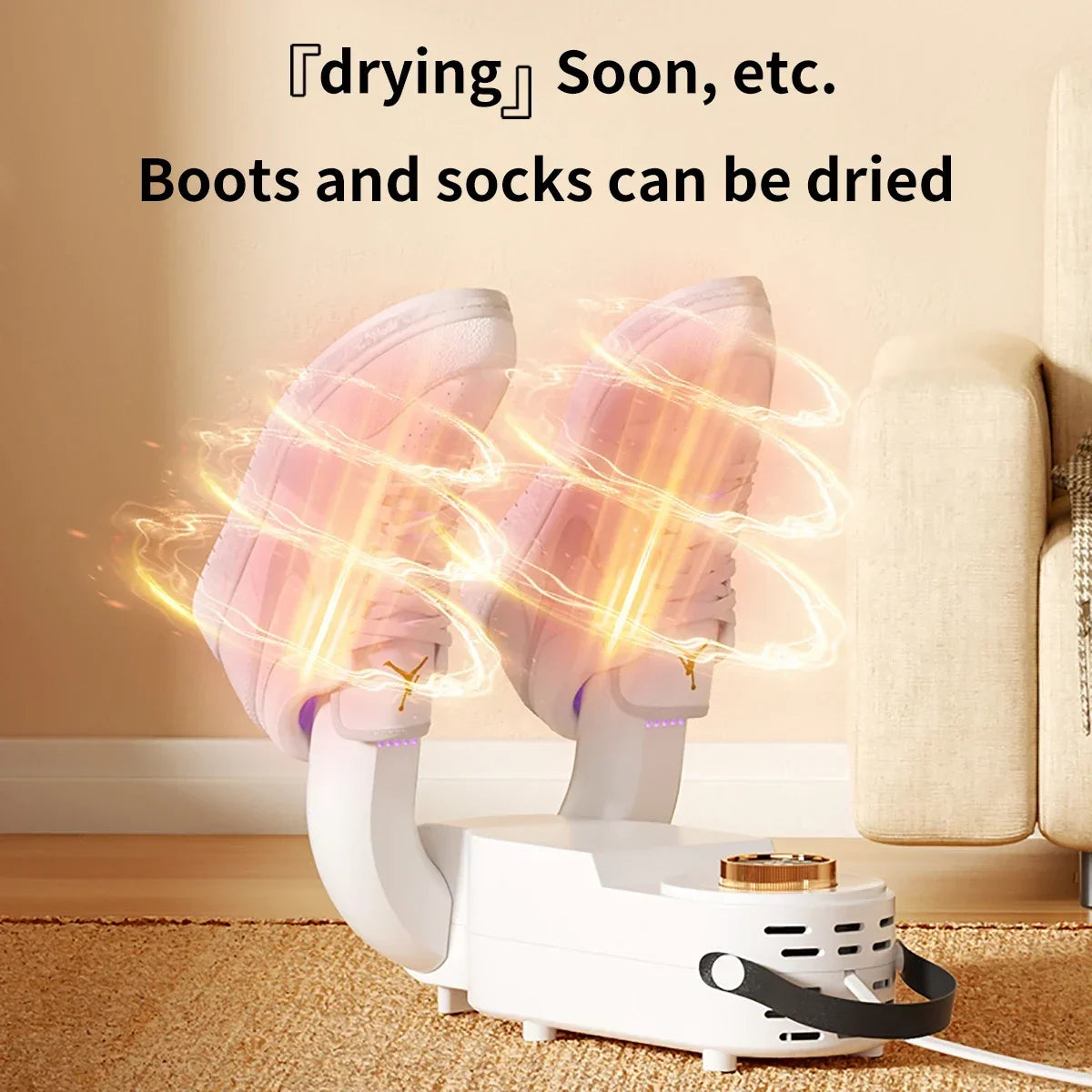 Secador de zapatos eléctrico, calentador de botas, secador de botas UV para pies, elimina el olor, desodorante de botas de secado rápido, secador de calcetines multifunción