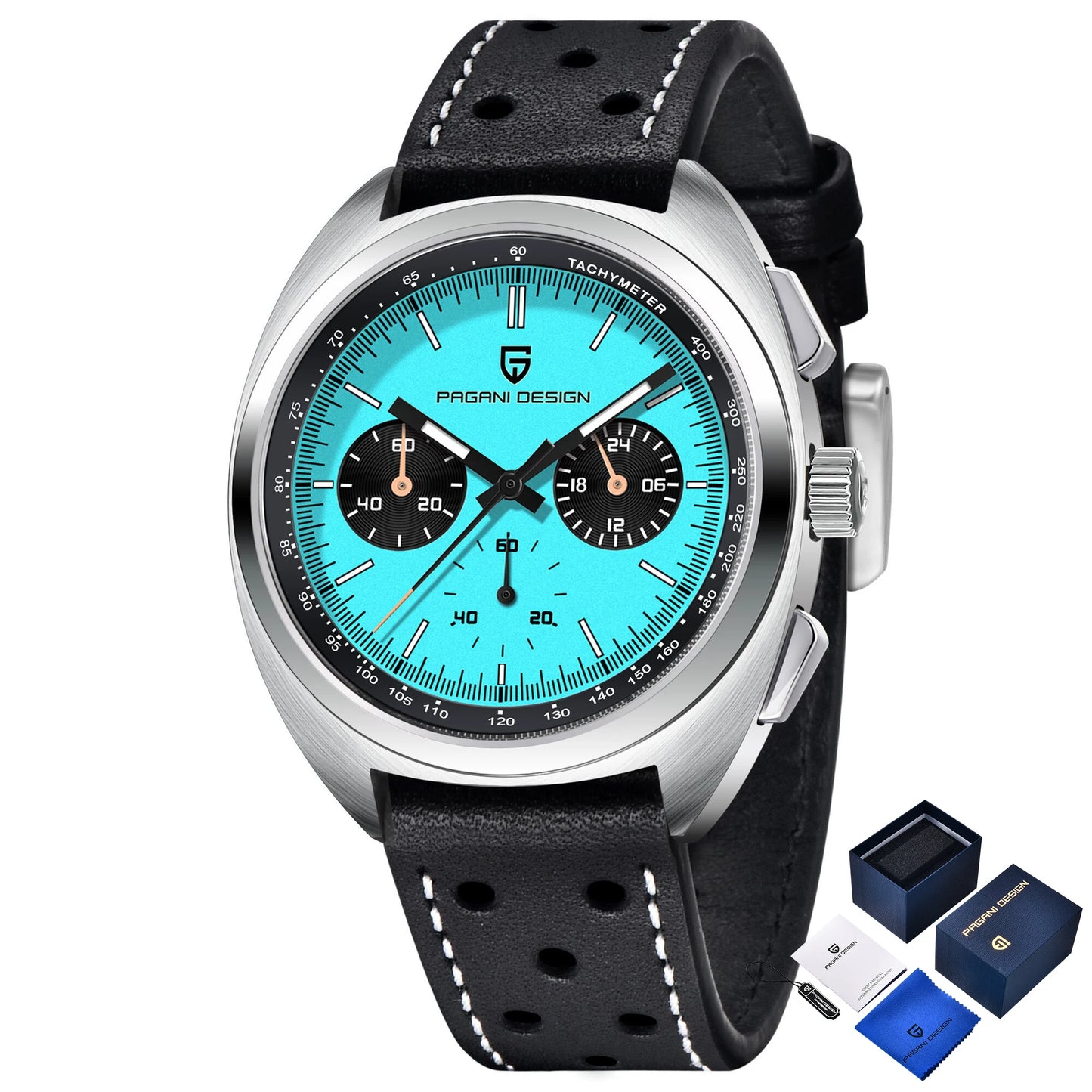 Pagani Design Men’s Quartz Chronograph Watch – Japan VK63 Movement, Sapphire Crystal, 100M Water Resistant